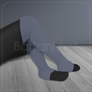 گتر بافتنی پاشنه دار طوسی تیره