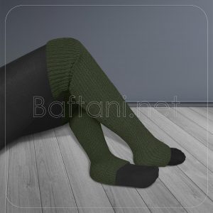 گتر بافتنی پاشنه دار سبز یشمی