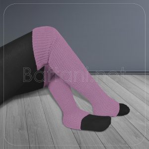 گتر بافتنی پاشنه دار صورتی تیره